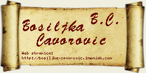 Bosiljka Čavorović vizit kartica